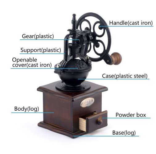Manual Coffee Grinder with Ferris Wheel Design